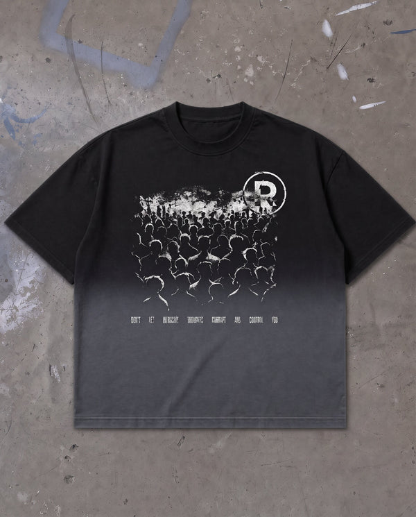 Black Ombre Wash Tshirt