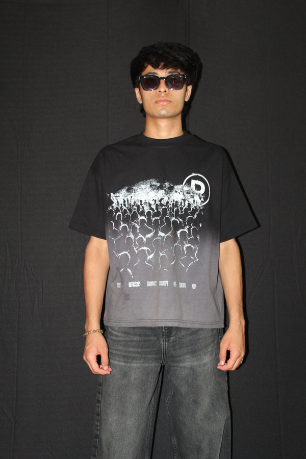 Black Ombre Wash Tshirt