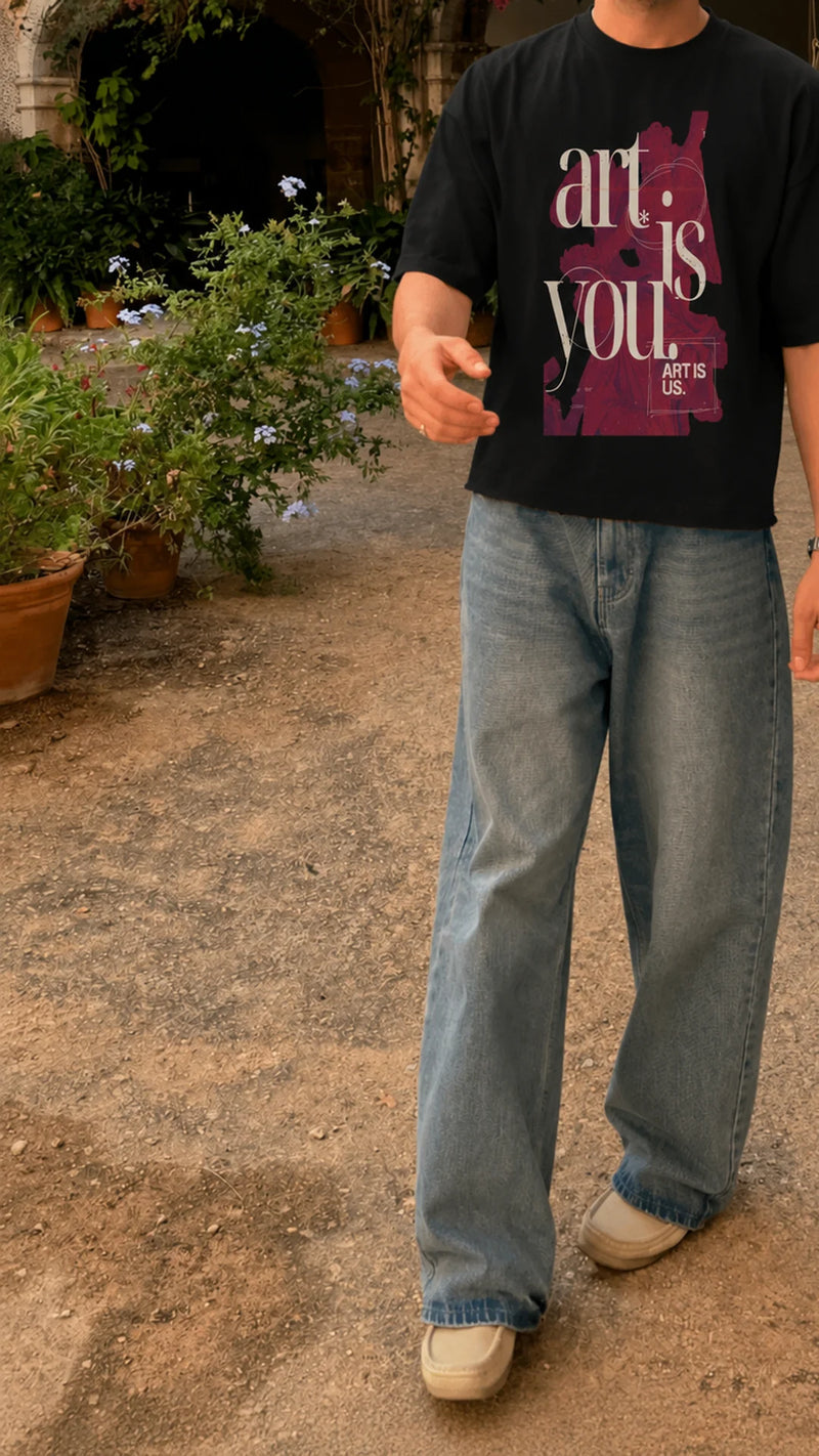 Black Boxy Tshirt