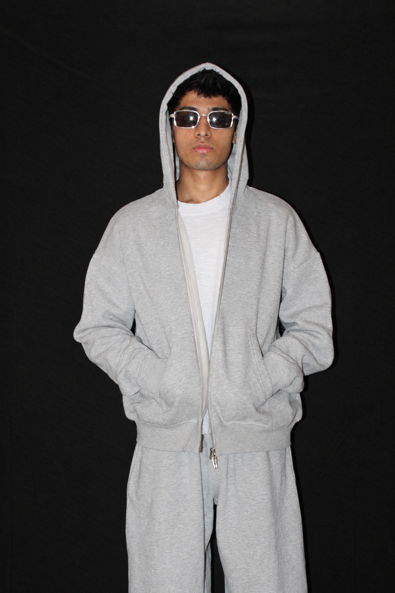 Grey Boxy Double Zipper-01 alternate