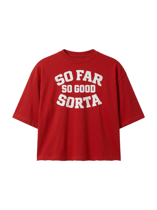 Crimson Red Boxy Tshirt