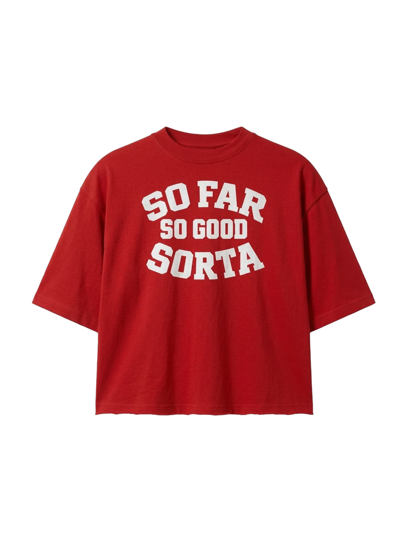 Crimson Red Boxy Tshirt