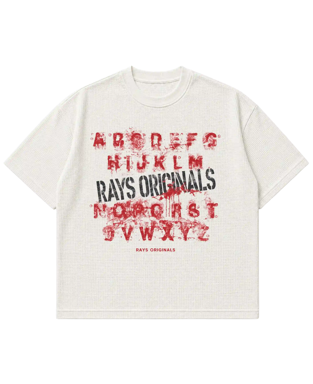 White Waffle Knit Tshirt