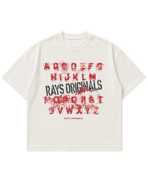 White Waffle Knit Tshirt