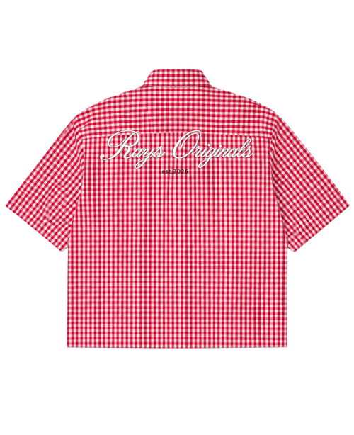 Red Checked Picnic Oxford Boxy Shirt