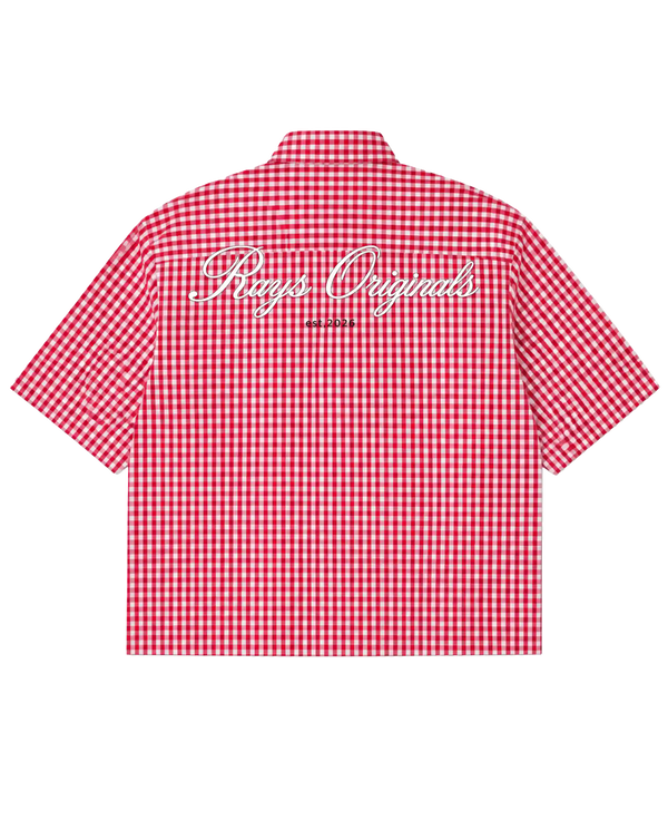 Red Checked Picnic Oxford Boxy Shirt