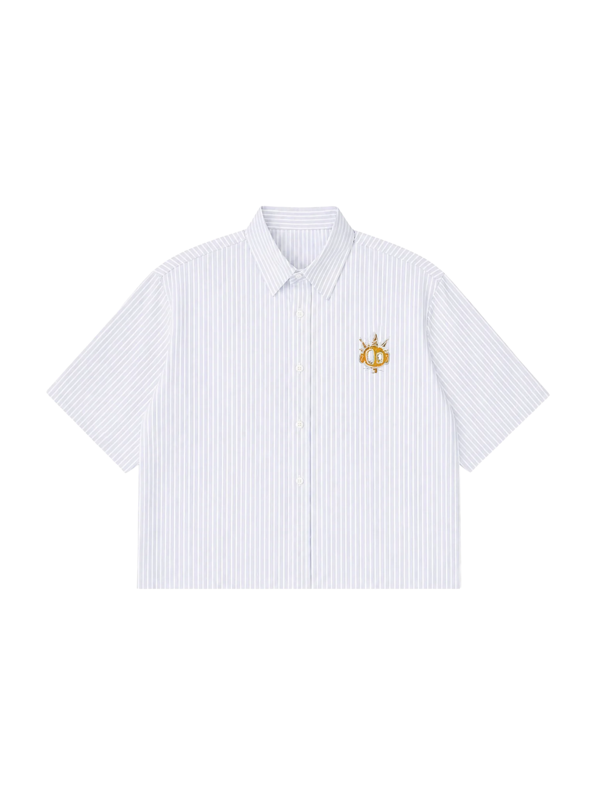 Blue Striped boxy vacation shirt