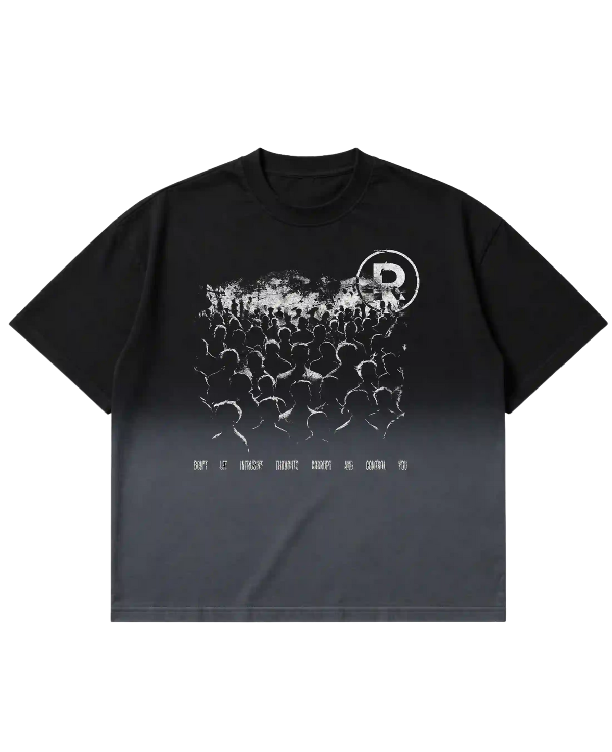 Black Ombre Wash Tshirt