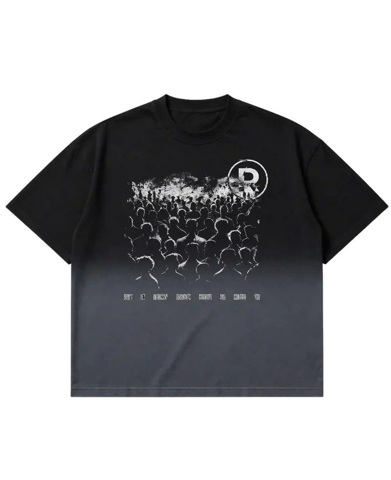 Black Ombre Wash Tshirt