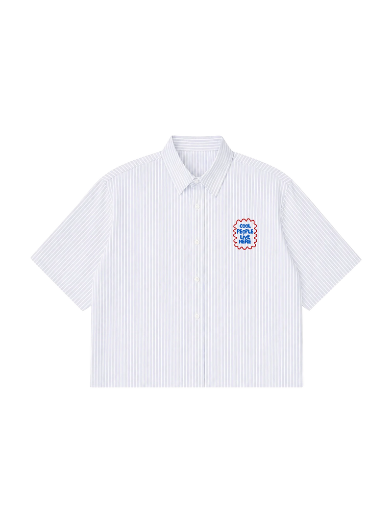 Blue Striped Vacation Shirt