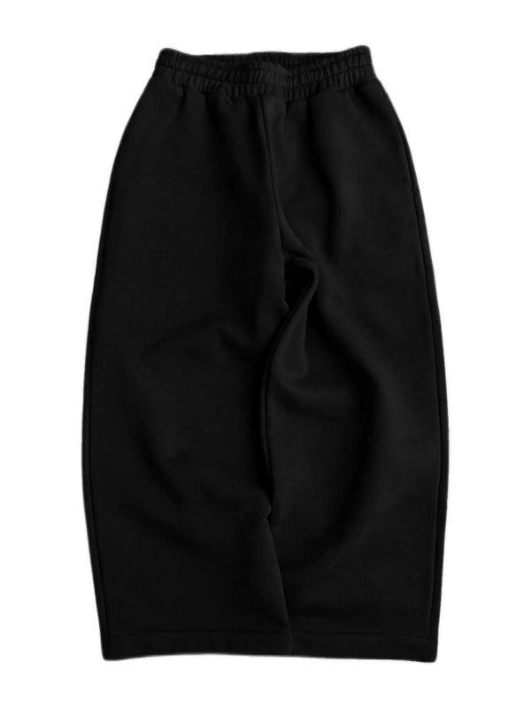Black Baggy Sweat Pants -2