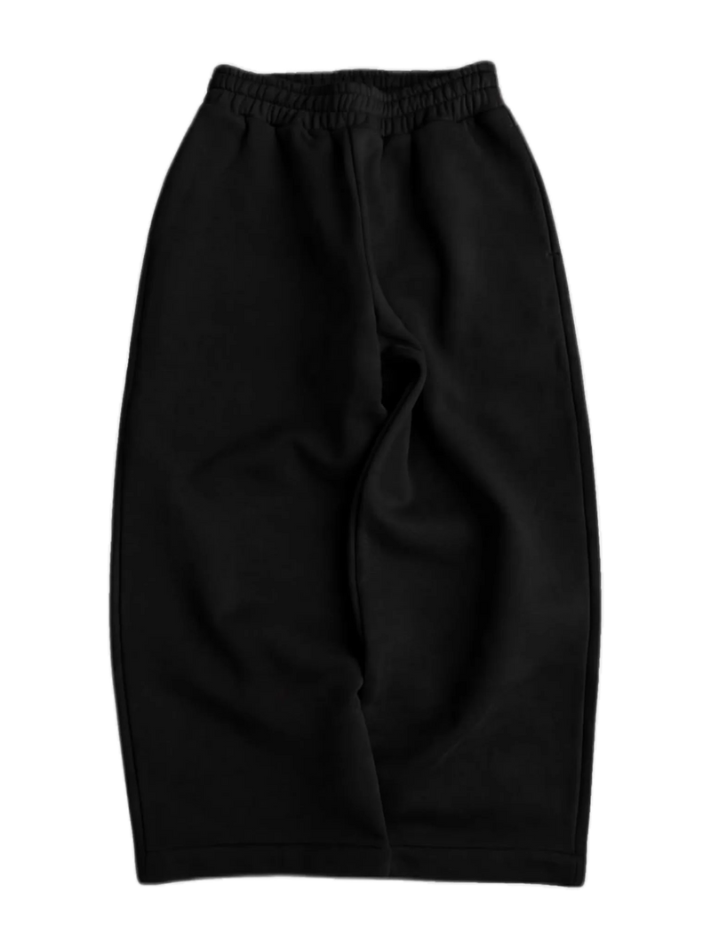 Black Baggy Sweat Pants -2