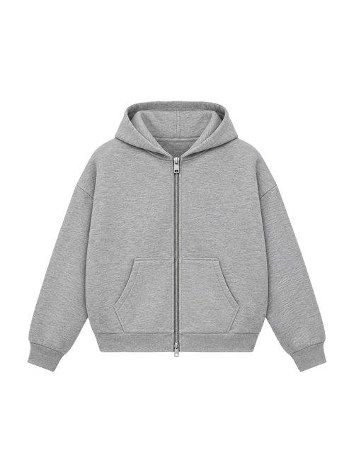 Grey Boxy Double Zipper-01