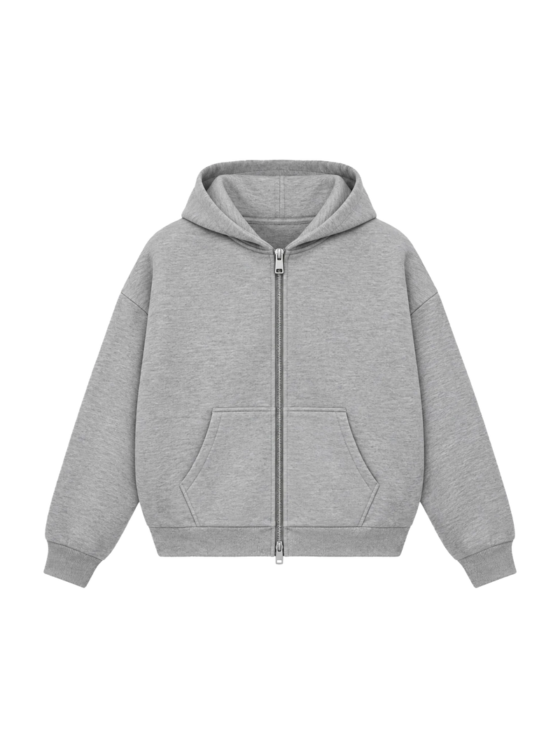 Grey Boxy Double Zipper-01