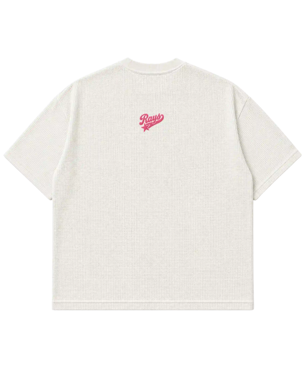 White Waffle Boxy Fit Tshirt