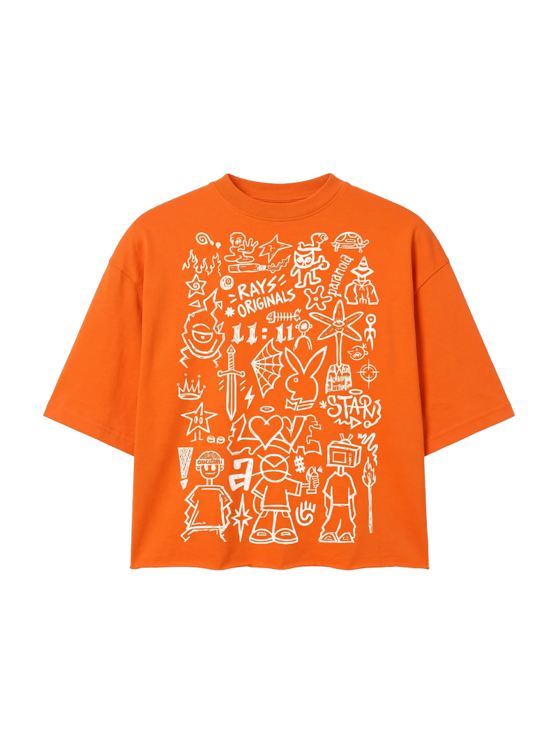 Orange Boxy Tshirt