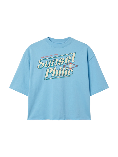 Ice Blue Boxy Tshirt