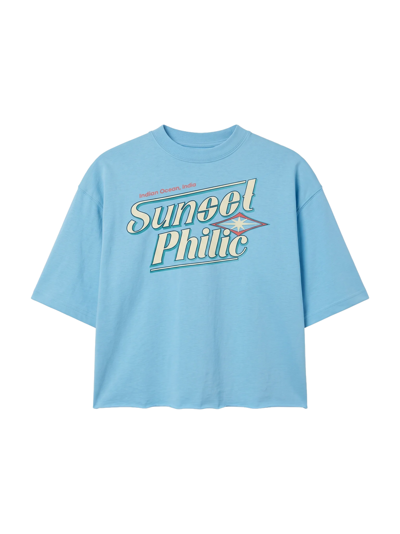 Ice Blue Boxy Tshirt