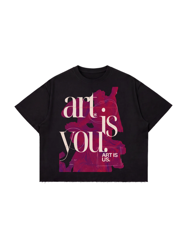 Black Boxy Fit Tshirt- THE ART