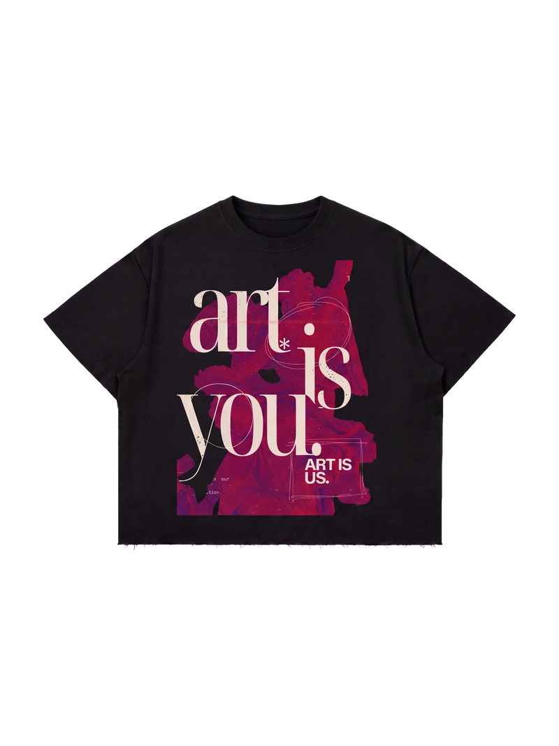 Black Boxy Fit Tshirt- THE ART