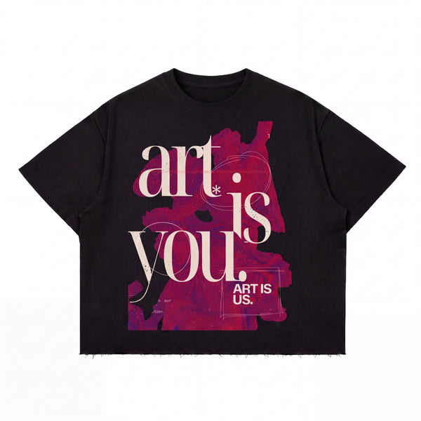 Black Boxy Fit Tshirt- THE ART