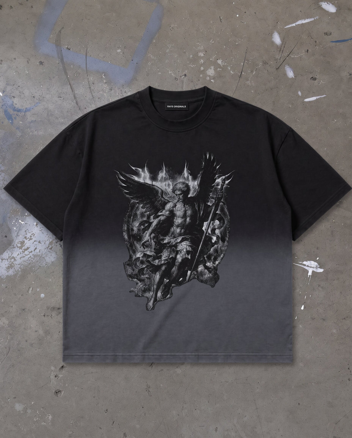 Black Ombre Wash Tshirt