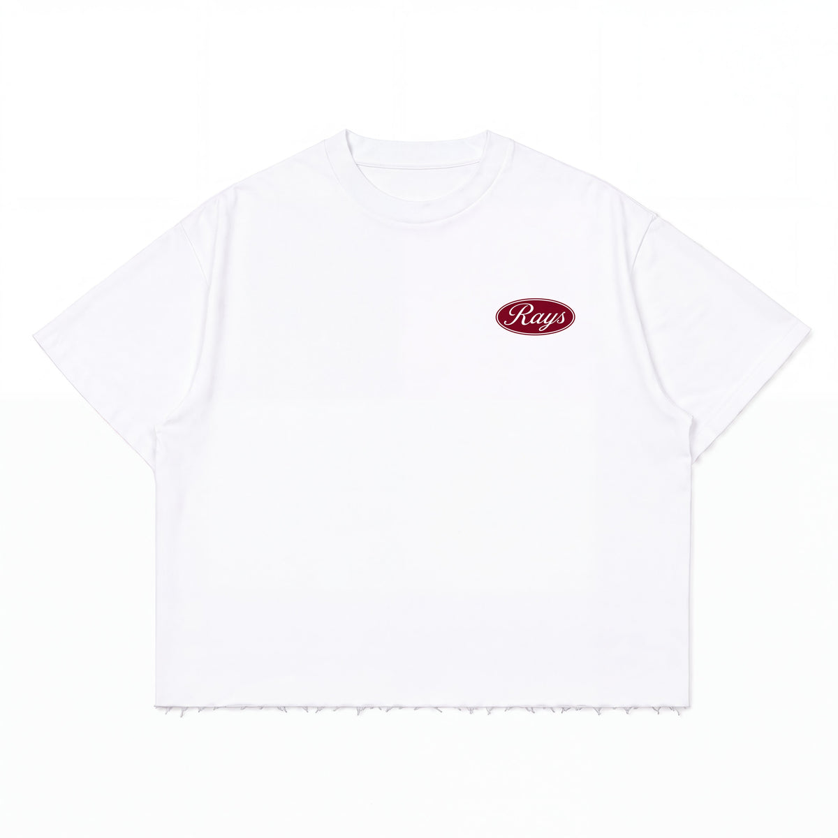WHITE BOXY TSHIRT -THE LUCKIEST