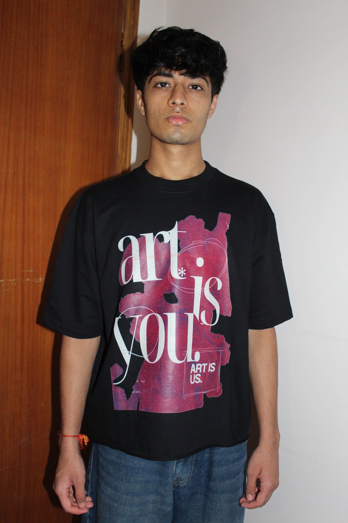 Black Boxy Fit Tshirt- THE ART