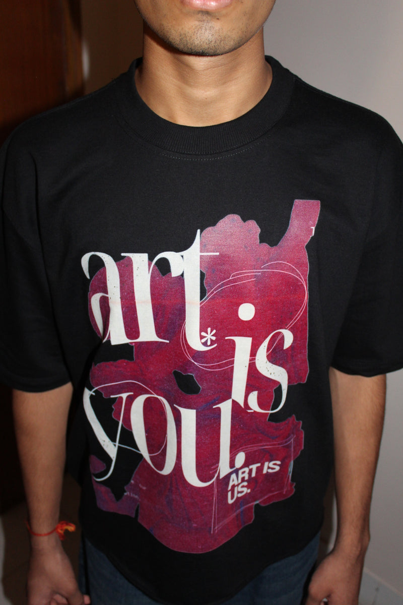 Black Boxy Fit Tshirt- THE ART