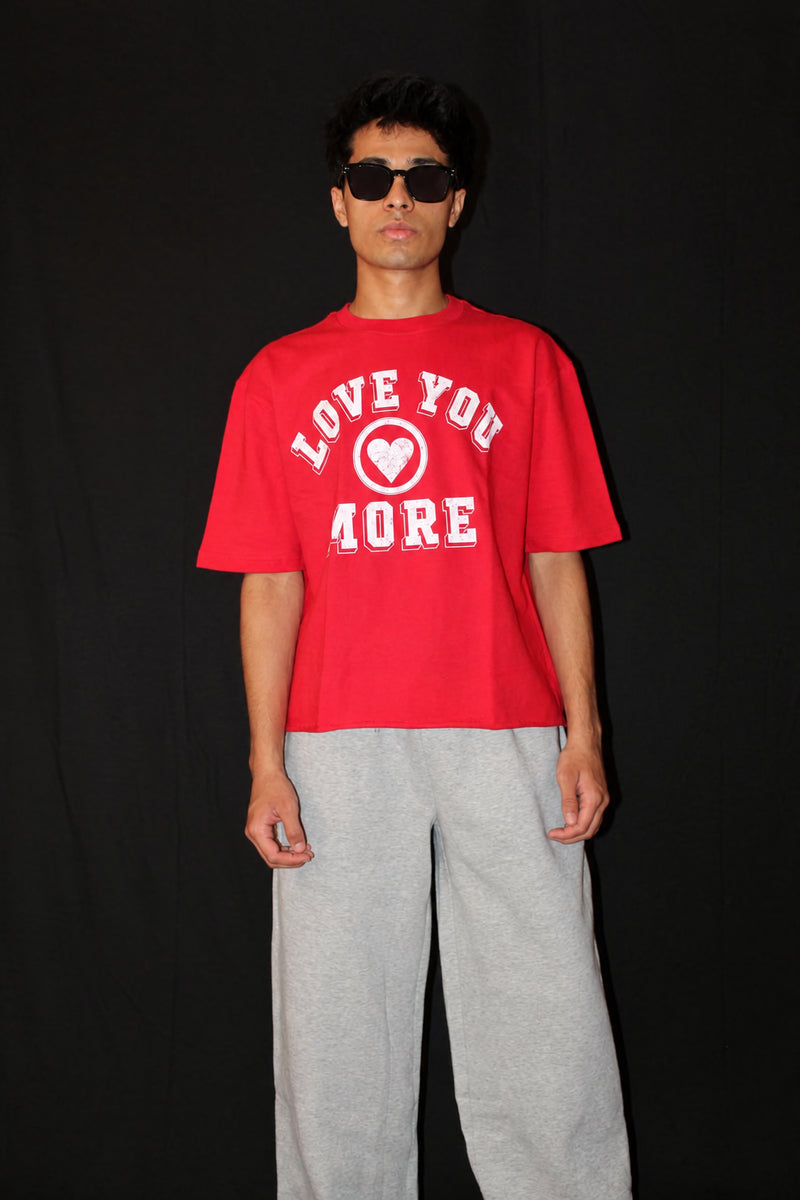 Crimson Red Boxy Tshirt alternate