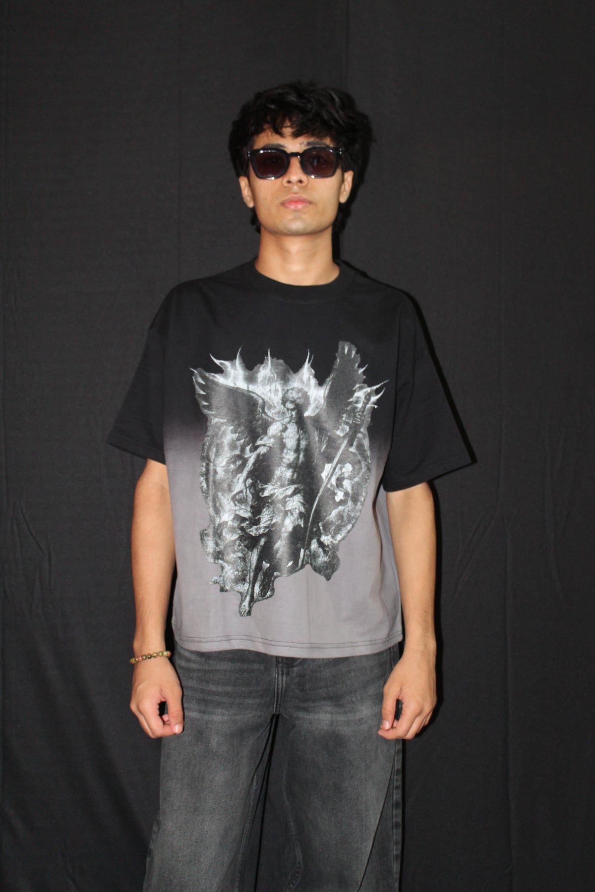 Black Ombre Wash Tshirt