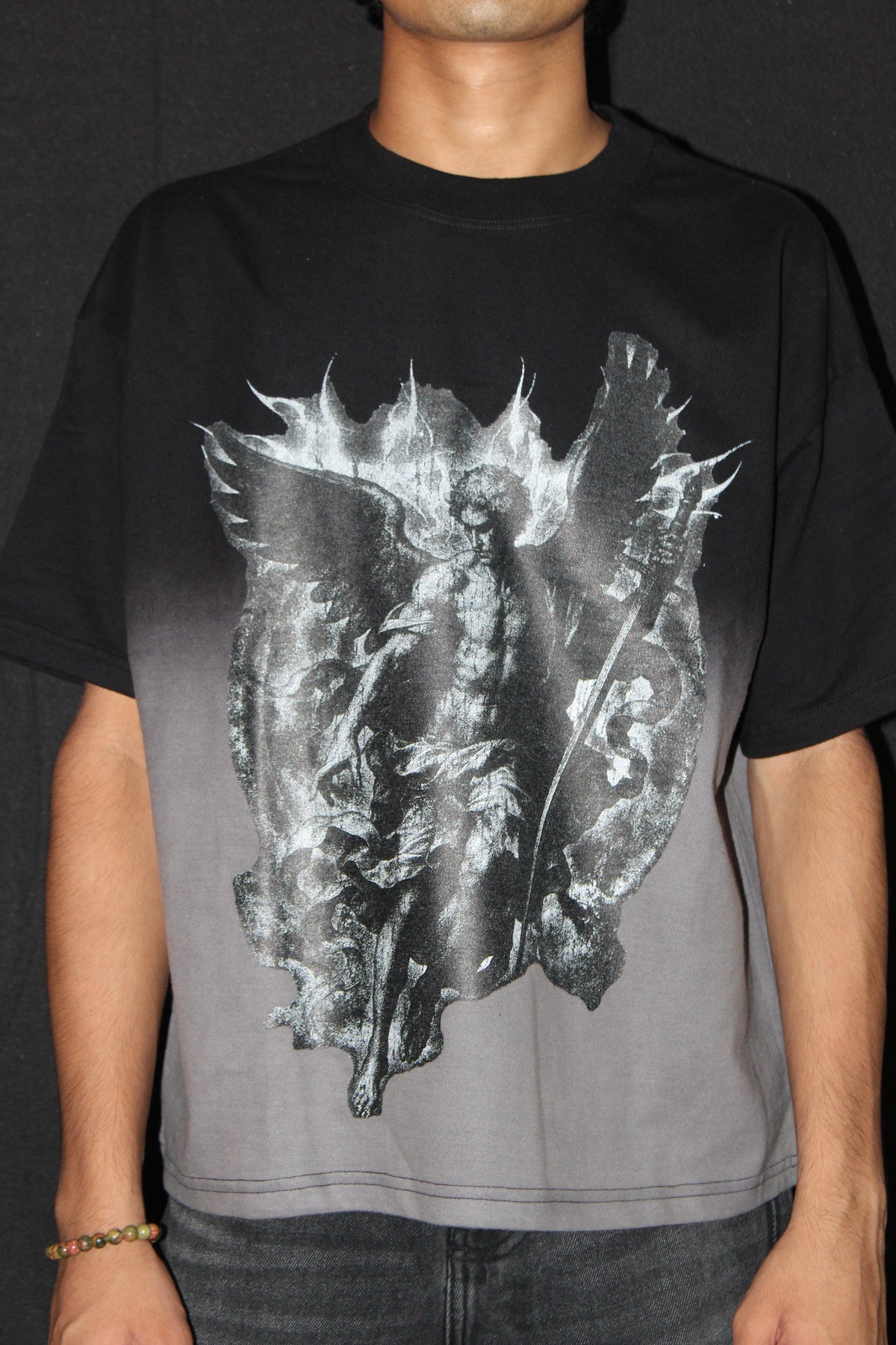 Black Ombre Wash Tshirt