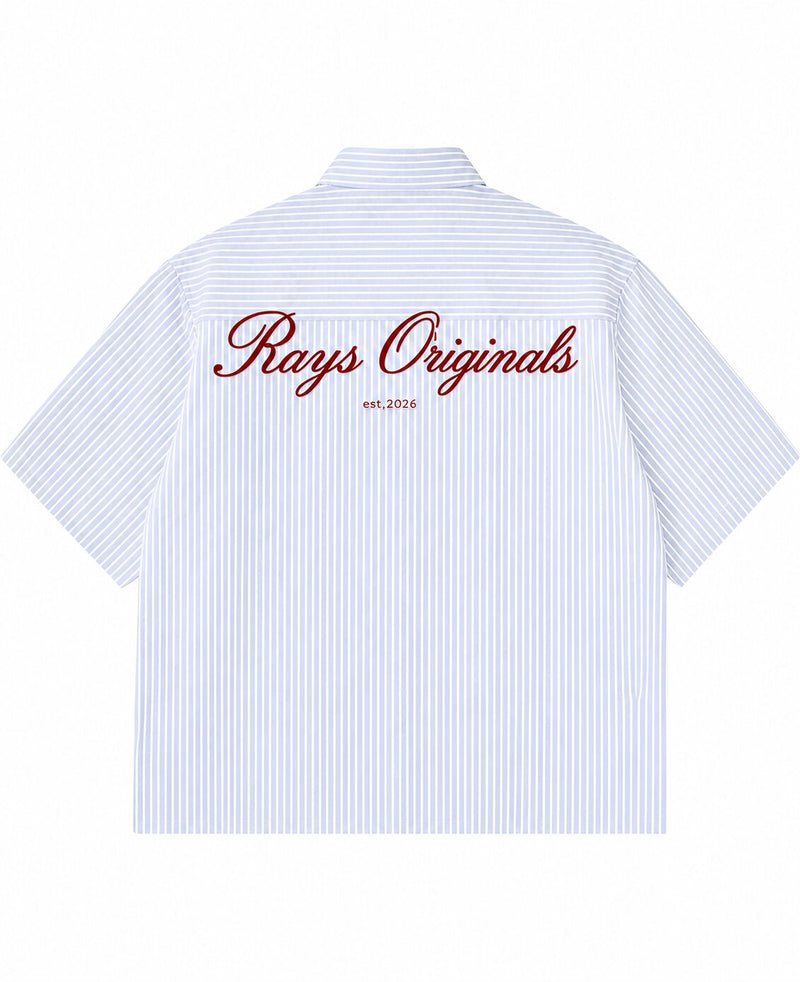 BLUE STRIPED BOXY SHIRT