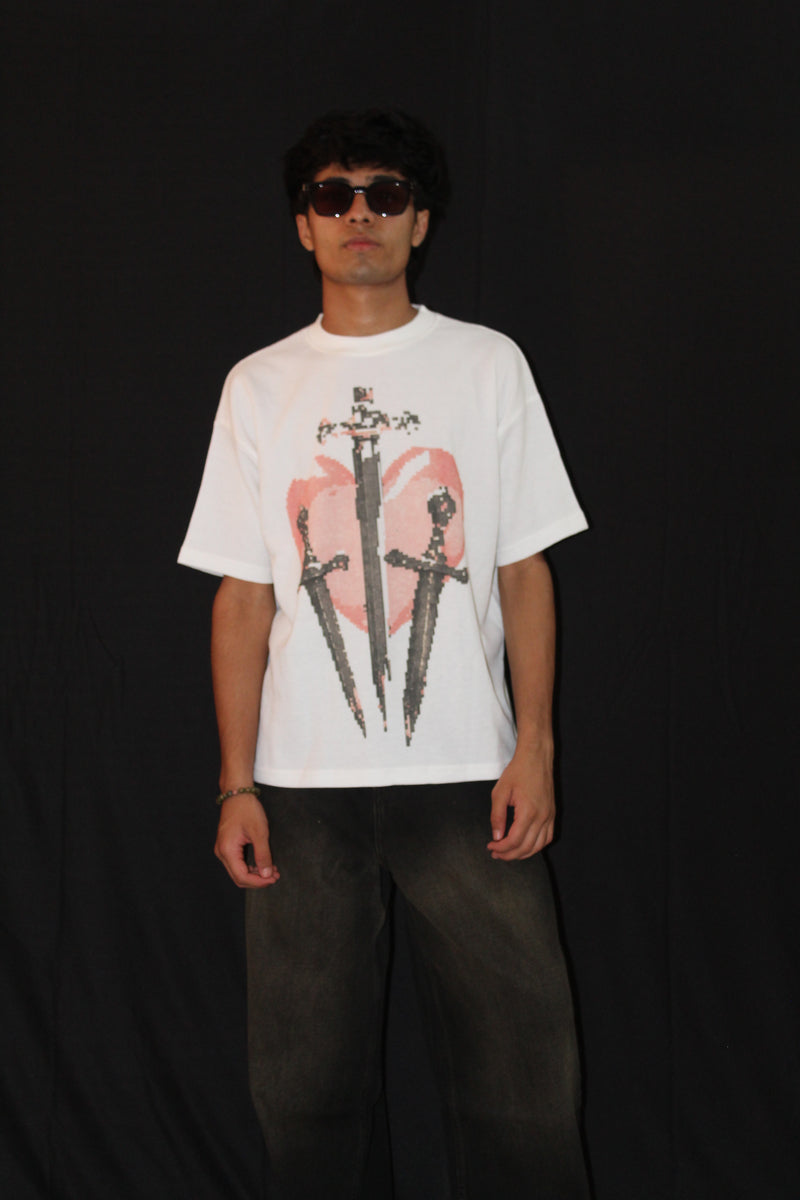 Off White Waffle Boxy Fit Tshirt alternate