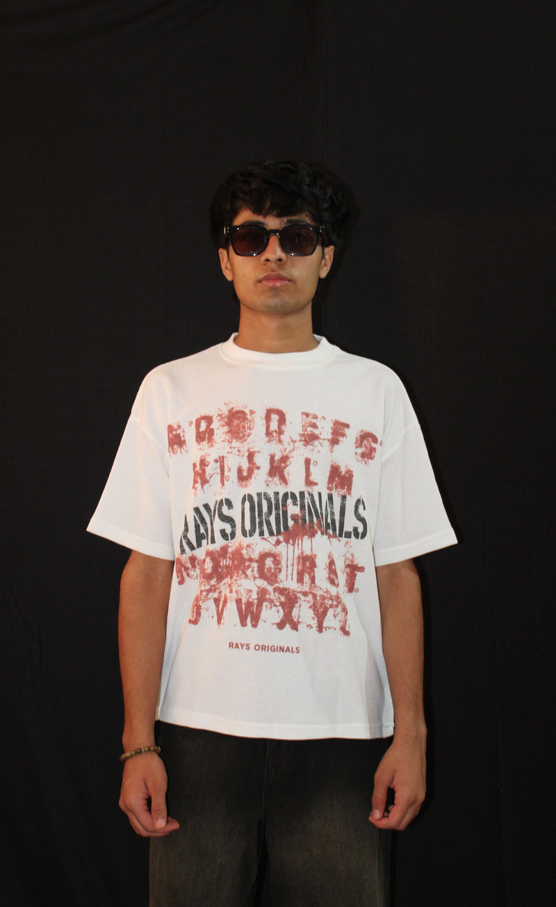 White Waffle Knit Tshirt alternate