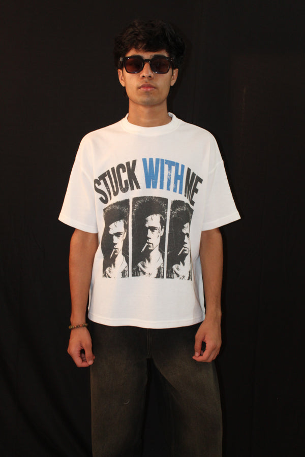 WHITE WAFFLE KNIT TSHIRT